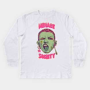 Menace 2 society Kids Long Sleeve T-Shirt